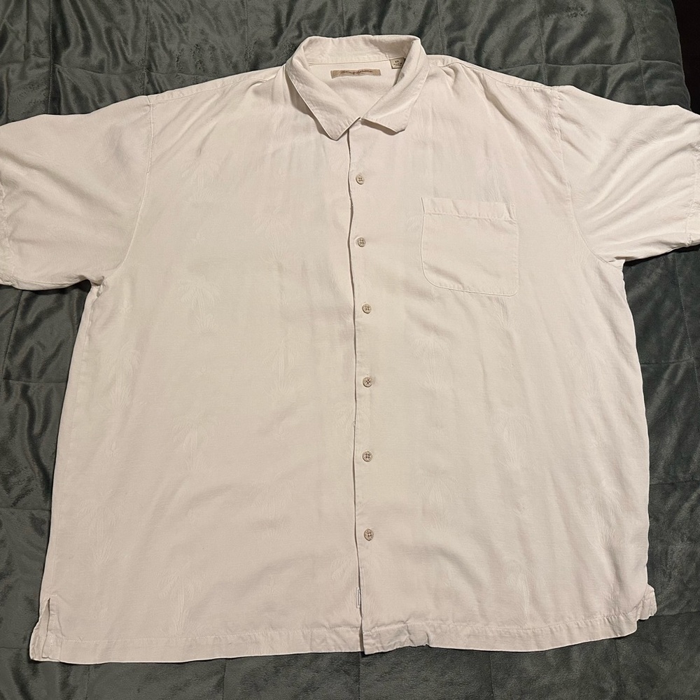 Men’s Xxl Tommy Bahama 100% Silk Hawaiian Button Up Short Sleeve Shirt